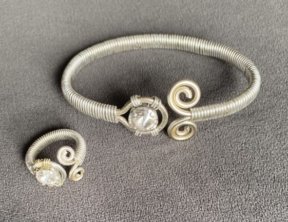 Armreif und Ring Swarovski Crystal Silver Share Armreif und Ring Swarovski Crystal Silver Share